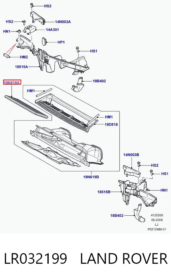 Filtr kabiny LR032199 Land Rover