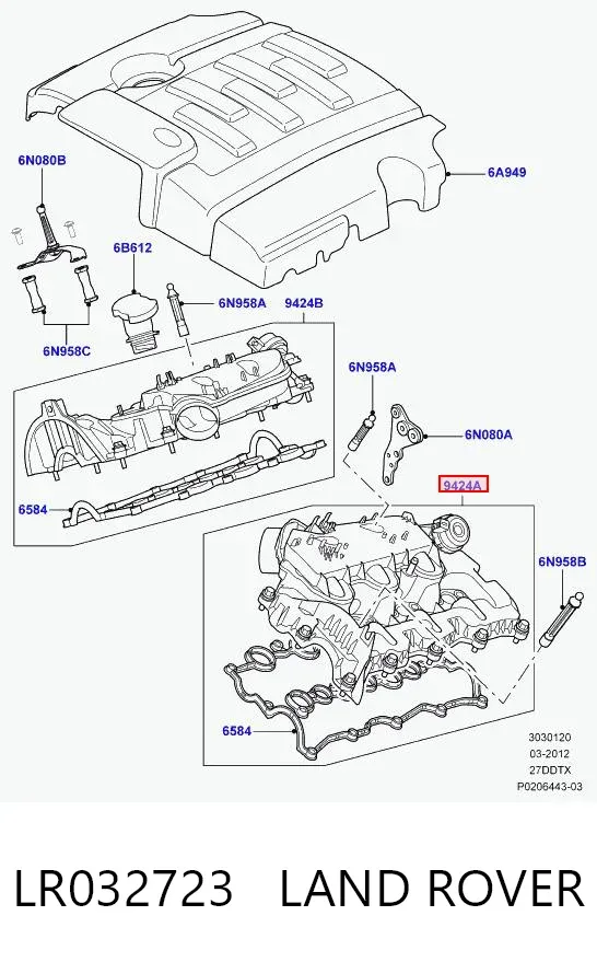 Kolektor ssący lewy LR032723 Land Rover