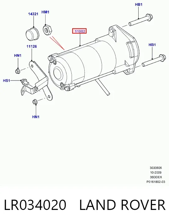 Rozrusznik LR034020 Land Rover