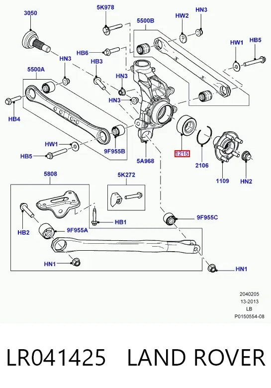 Lożysko piasty tylnej/przedniej LR041425 Land Rover
