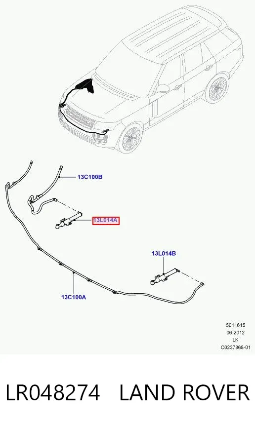 Dysza spryskiwacza reflektora przedniego prawego LR048274 Land Rover