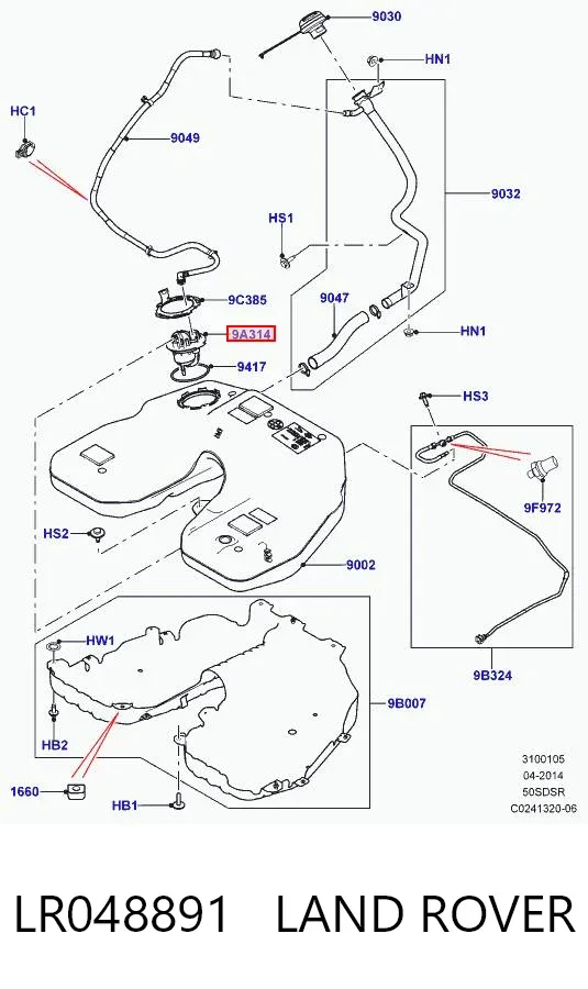 Filtr paliwa LR048891 Land Rover