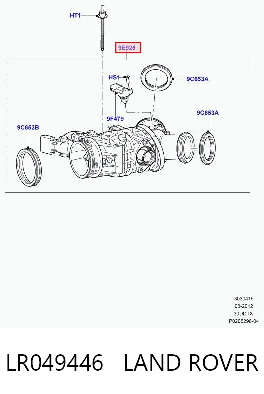 Przepustnica, komplet LR049446 Land Rover