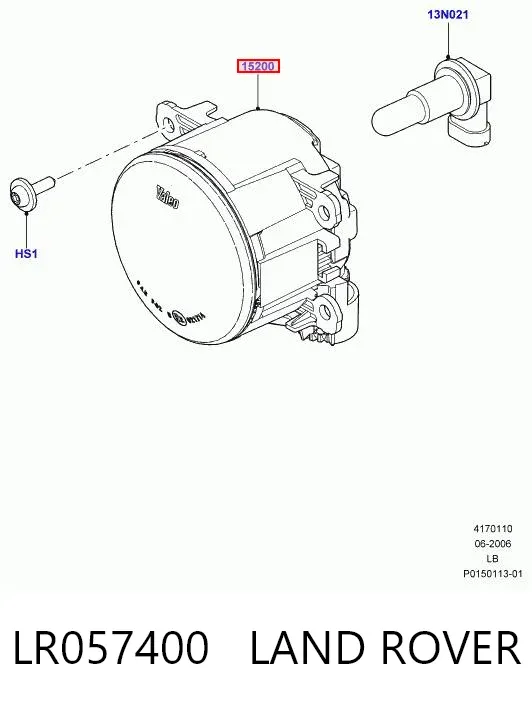 Lampa przeciwmgielna lewa/prawa LR057400 Land Rover