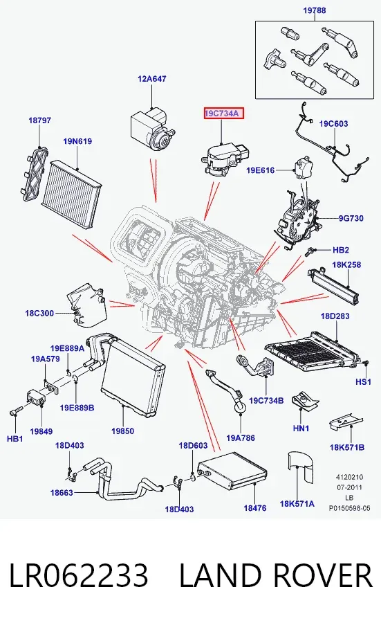 Czujnik temperatury wewnętrznej LR062233 Land Rover