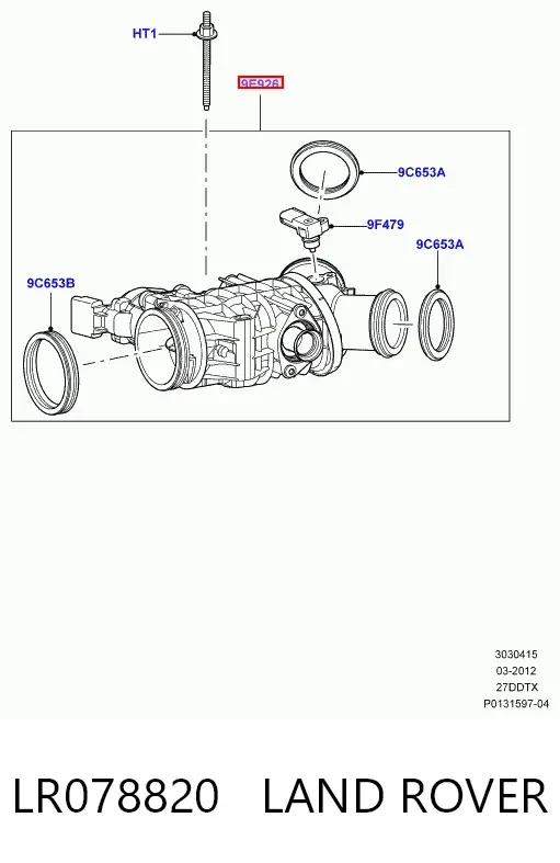 Przepustnica, komplet LR078820 Land Rover