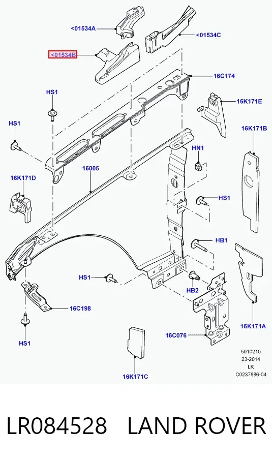 Uszczelka maski LR084528 Land Rover