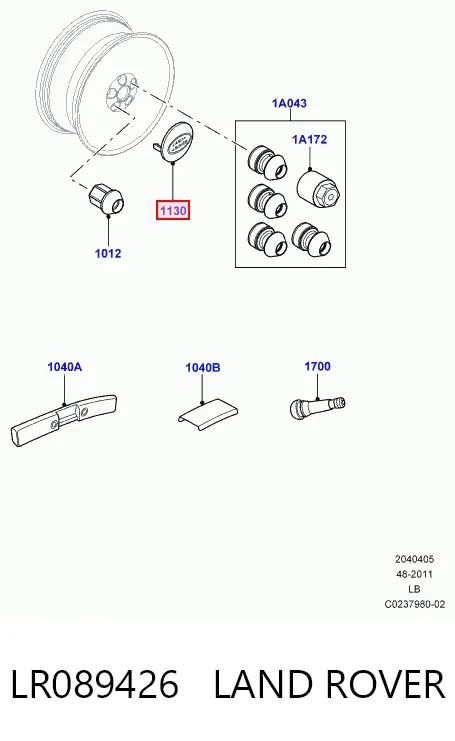 Kołpak do obręczy koła LR089426 Land Rover
