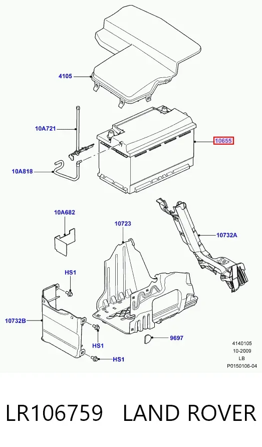 Bateria (akumulator) LR106759 Land Rover