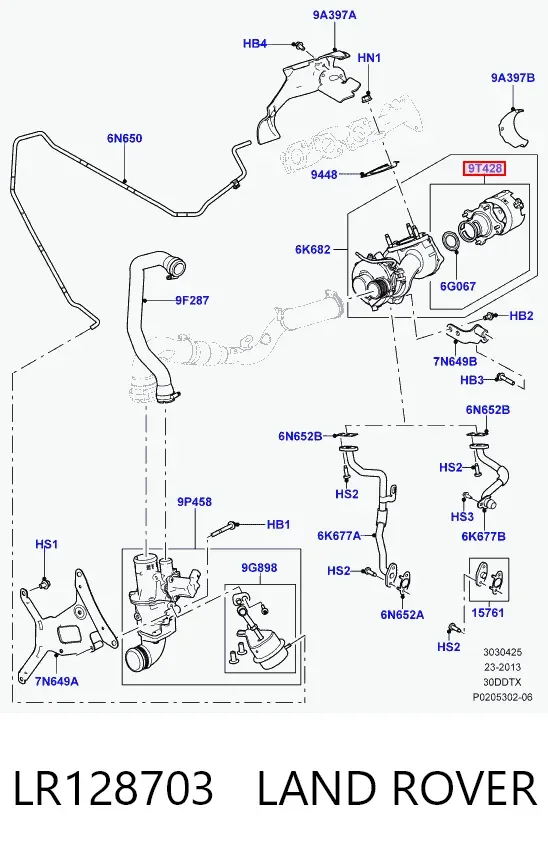 Zawór (aktuator) sterowania turbiną LR128703 Land Rover