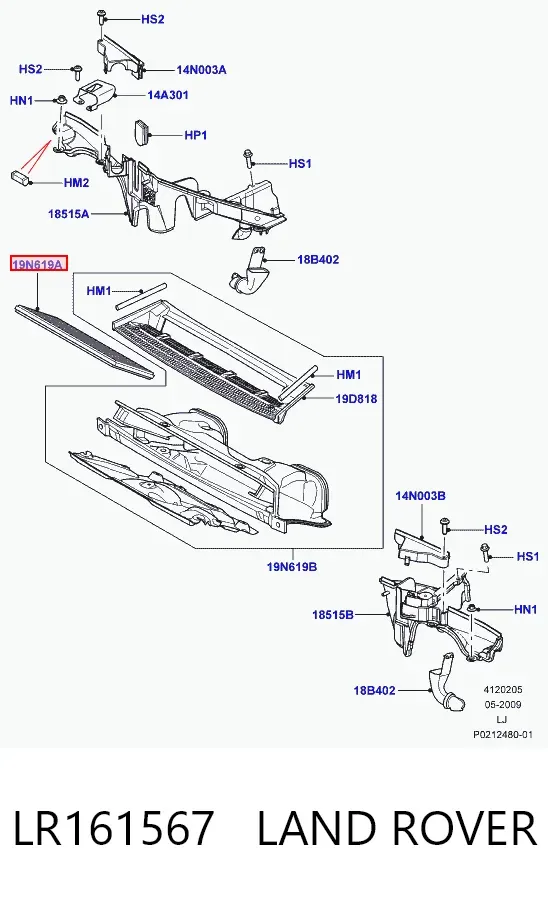 Filtr kabiny LR161567 Land Rover