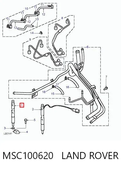 Wtryskiwacz paliwa MSC100620 Land Rover