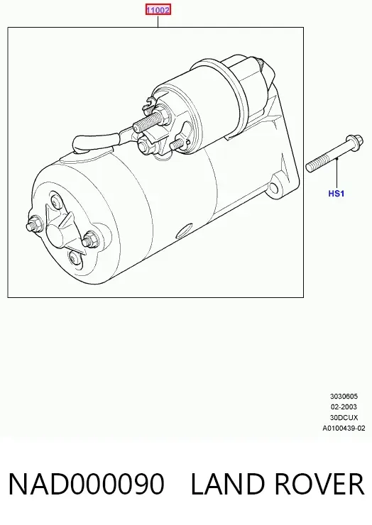 Rozrusznik NAD000090 Land Rover