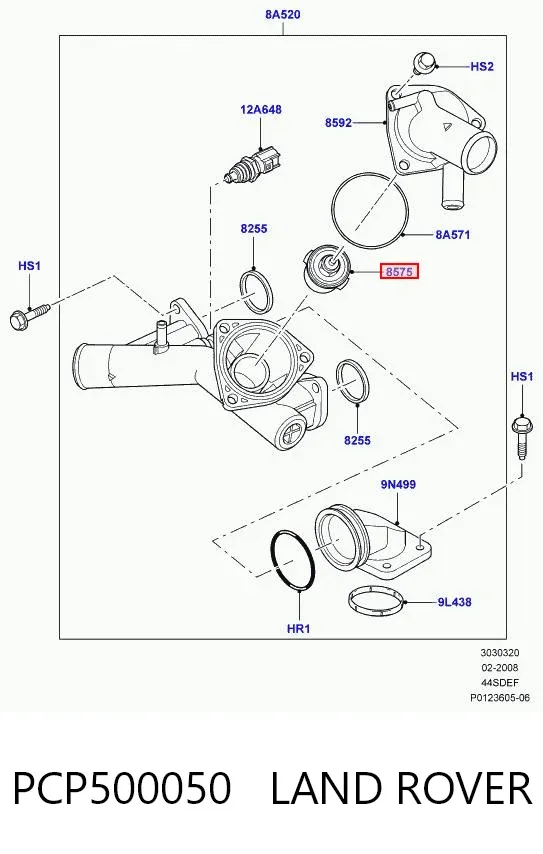 Termostat PCP500050 Land Rover