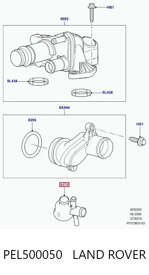 Termostat PEL500050 Land Rover