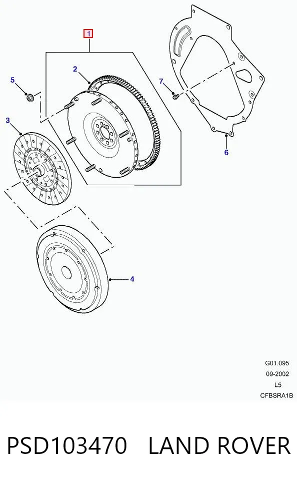 Koło zamachowe silnika PSD103470 Land Rover