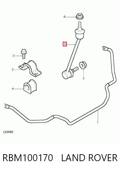 Łącznik stabilizatora przedniego RBM100170 Land Rover