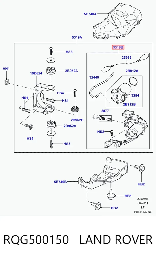 Kompresor zawieszenia pneumatycznego RQG500150 Land Rover