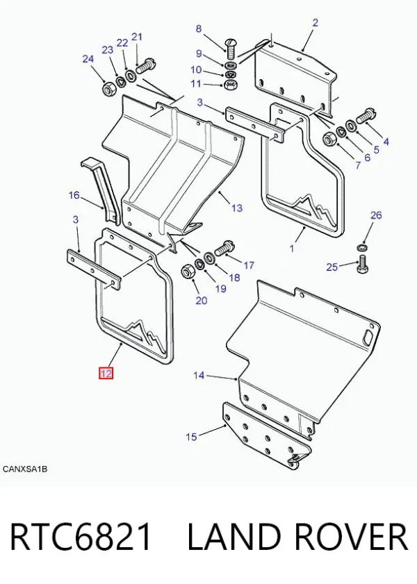 Chlapacze tylne, komplet Land Rover Discovery II