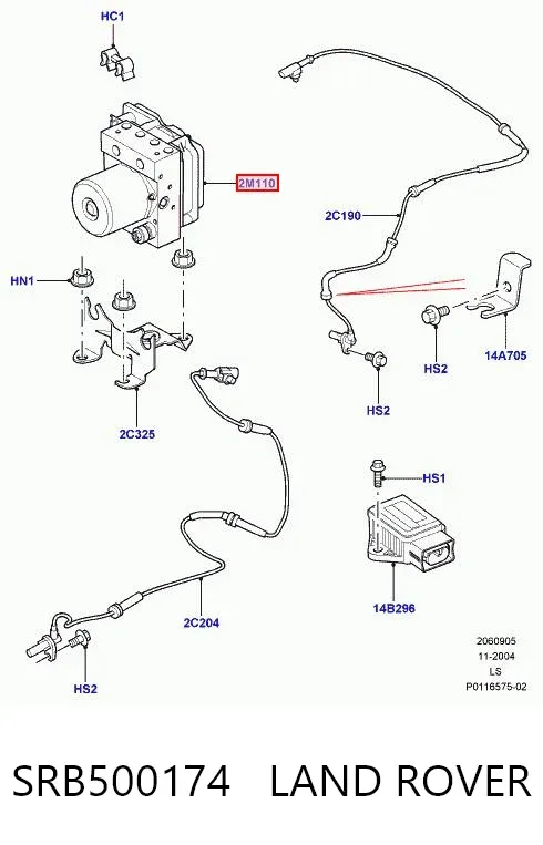 Sterownik ABS  hydrauliczny SRB500174 Land Rover
