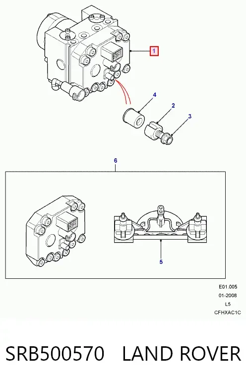 Sterownik ABS  hydrauliczny SRB500570 Land Rover