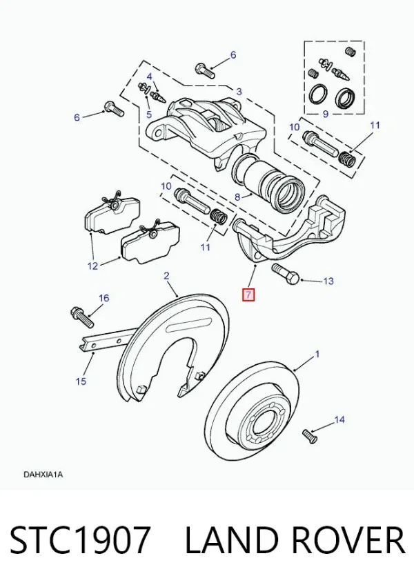 Jarzmo zacisku hamulcowego tylnego Land Rover Discovery II