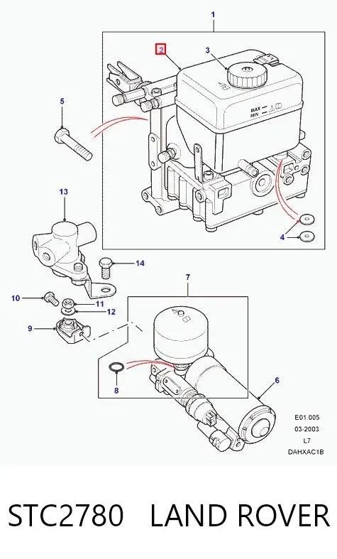 Czujnik ABS przedni Land Rover Range Rover II