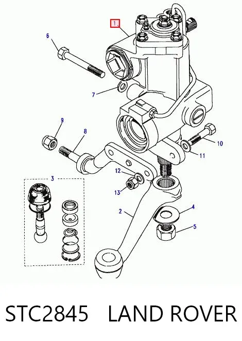 Listwa kierownicza (maglownica) STC2845 Land Rover
