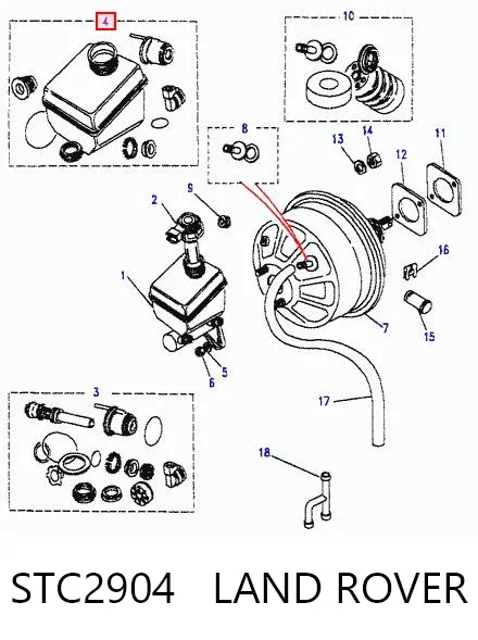 Zbiorniczek głównego cylindra hamulcowego (płynu hamulcowego) Land Rover Discovery II