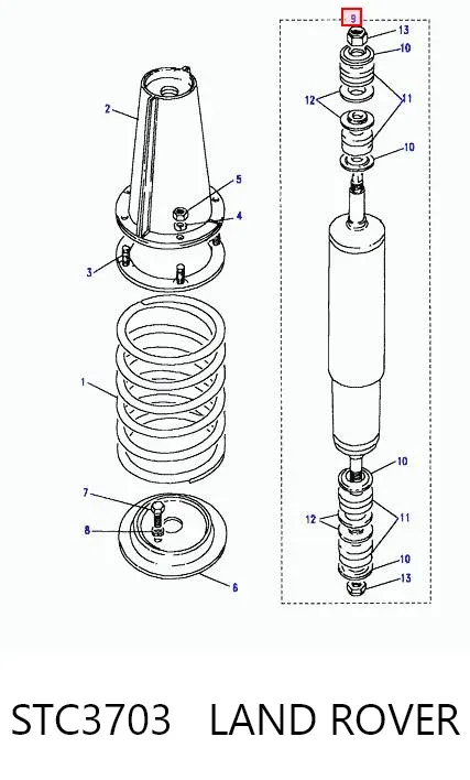 Amortyzator przedni STC3703 Land Rover