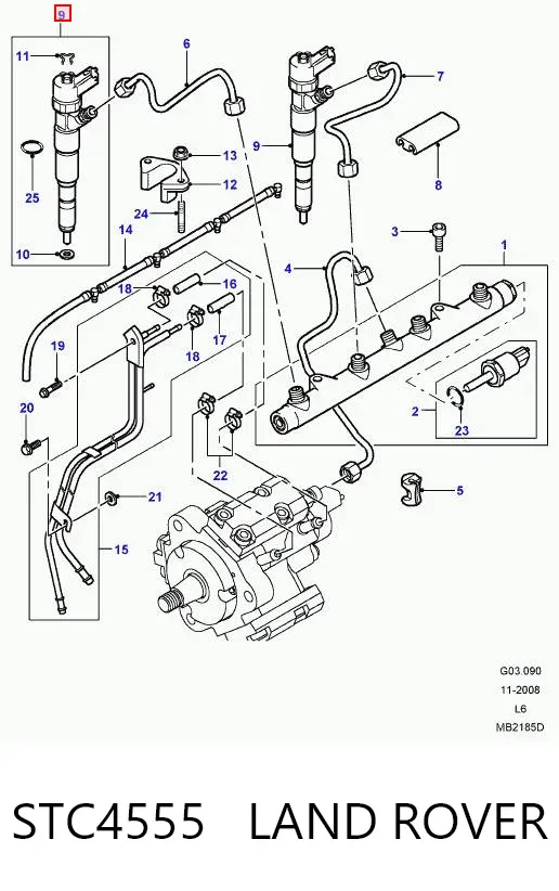Wtryskiwacz paliwa STC4555 Land Rover