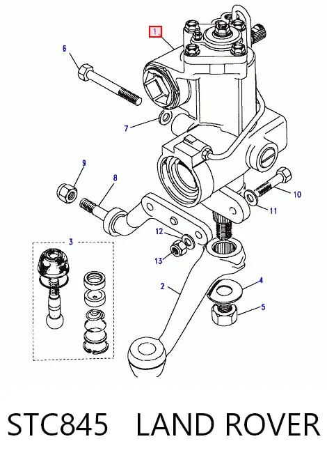 Listwa kierownicza (maglownica) STC845 Land Rover