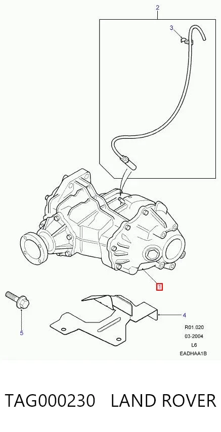 Skrzynia rozdzielcza TAG000230 Land Rover