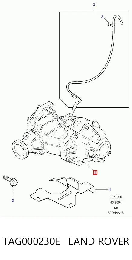 Skrzynia rozdzielcza TAG000230E Land Rover