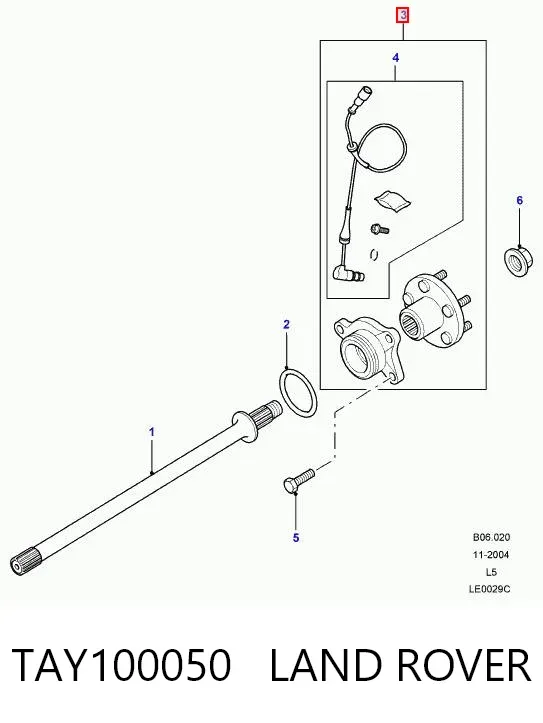 Piasta tylna TAY100050 Land Rover