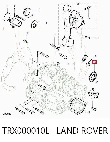 Uszczelniacz automatycznej/mechanicznej skrzyni biegów (wału głównego) TRX000010L Land Rover