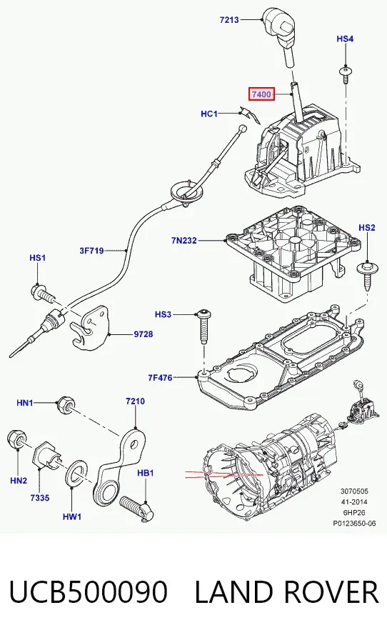 Mechanizm zmiany biegów (cięgno) Land Rover Range Rover SPORT I