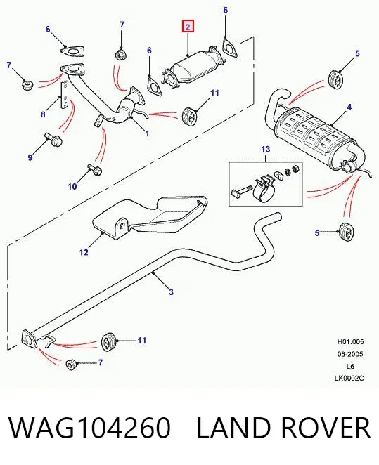 Konwerter-katalizator WAG104260 Land Rover