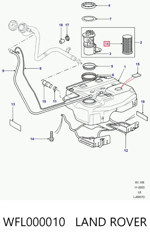 Filtr paliwa WFL000010 Ford
