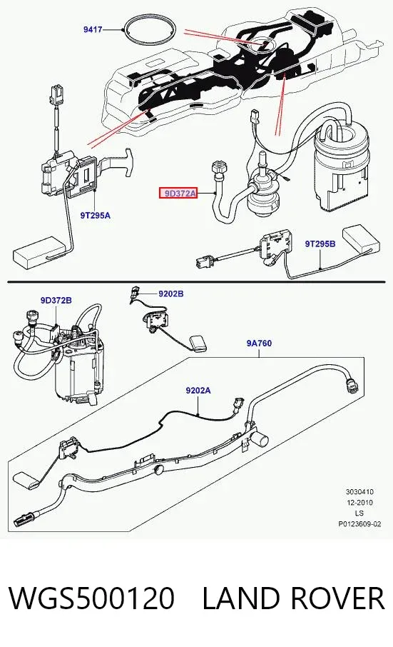 Moduł pompy paliwowej z czujnikiem poziomu paliwa WGS500120 Land Rover