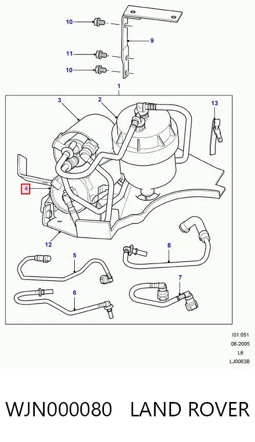 Filtr paliwa WJN000080 Land Rover