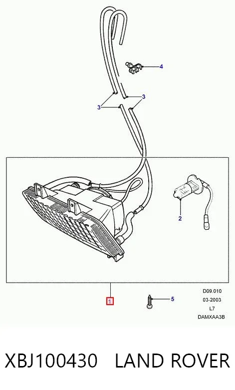 Lampa przeciwmgielna lewa Land Rover Range Rover II
