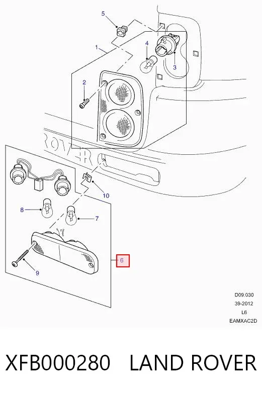 Lampa zespolona tylna prawa Land Rover Freelander I
