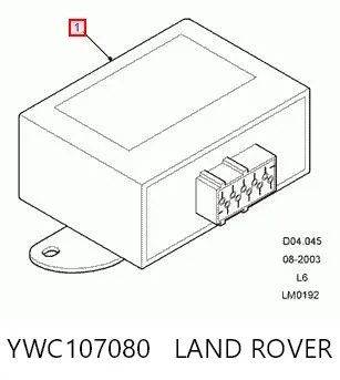 Moduł sterownik podnośników szyb YWC107080 Land Rover