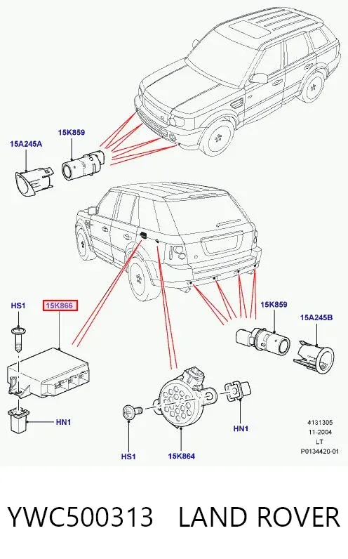 Sterownik czujnika parkowania YWC500313 Land Rover