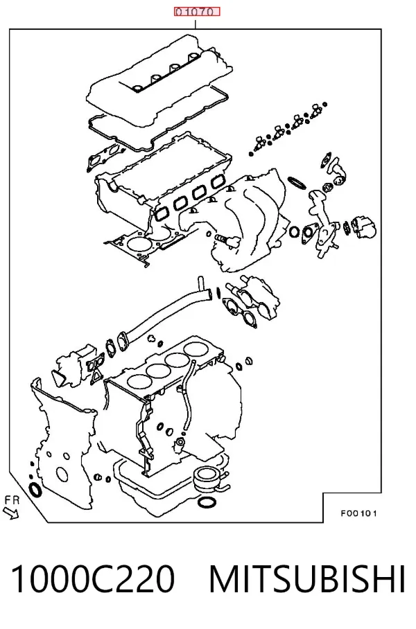 Zestaw uszczelek silnika pełny 1000C220 Mitsubishi