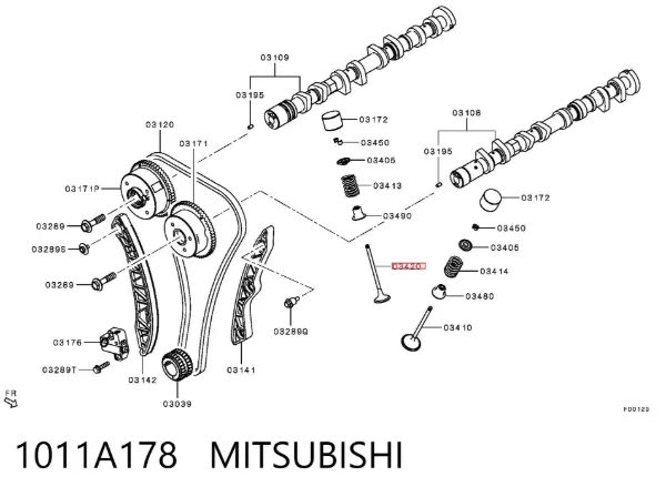 Zawór wydechowy 1011A178 Mitsubishi