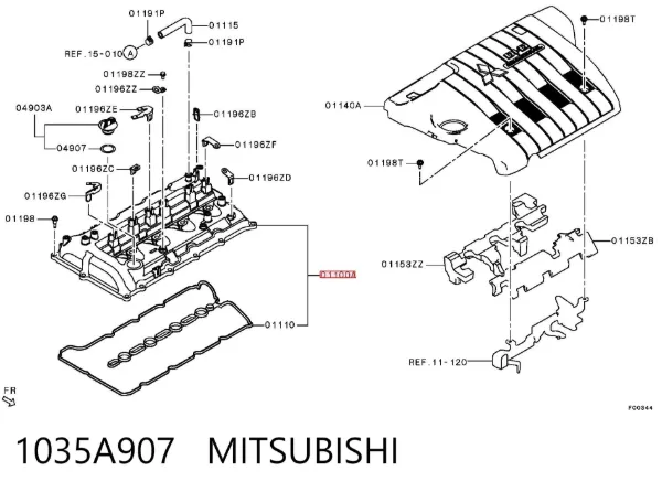Pokrywa zaworowa Mitsubishi Outlander III