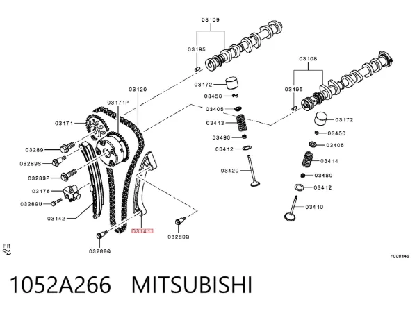 Łańcuch rozrządu Mitsubishi ASX GA