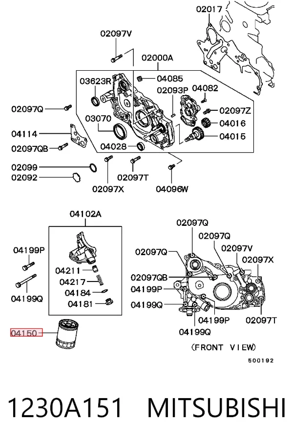 Filtr oleju 1230A151 Mitsubishi